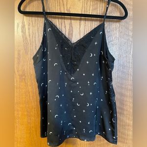 Black star and moon tank top